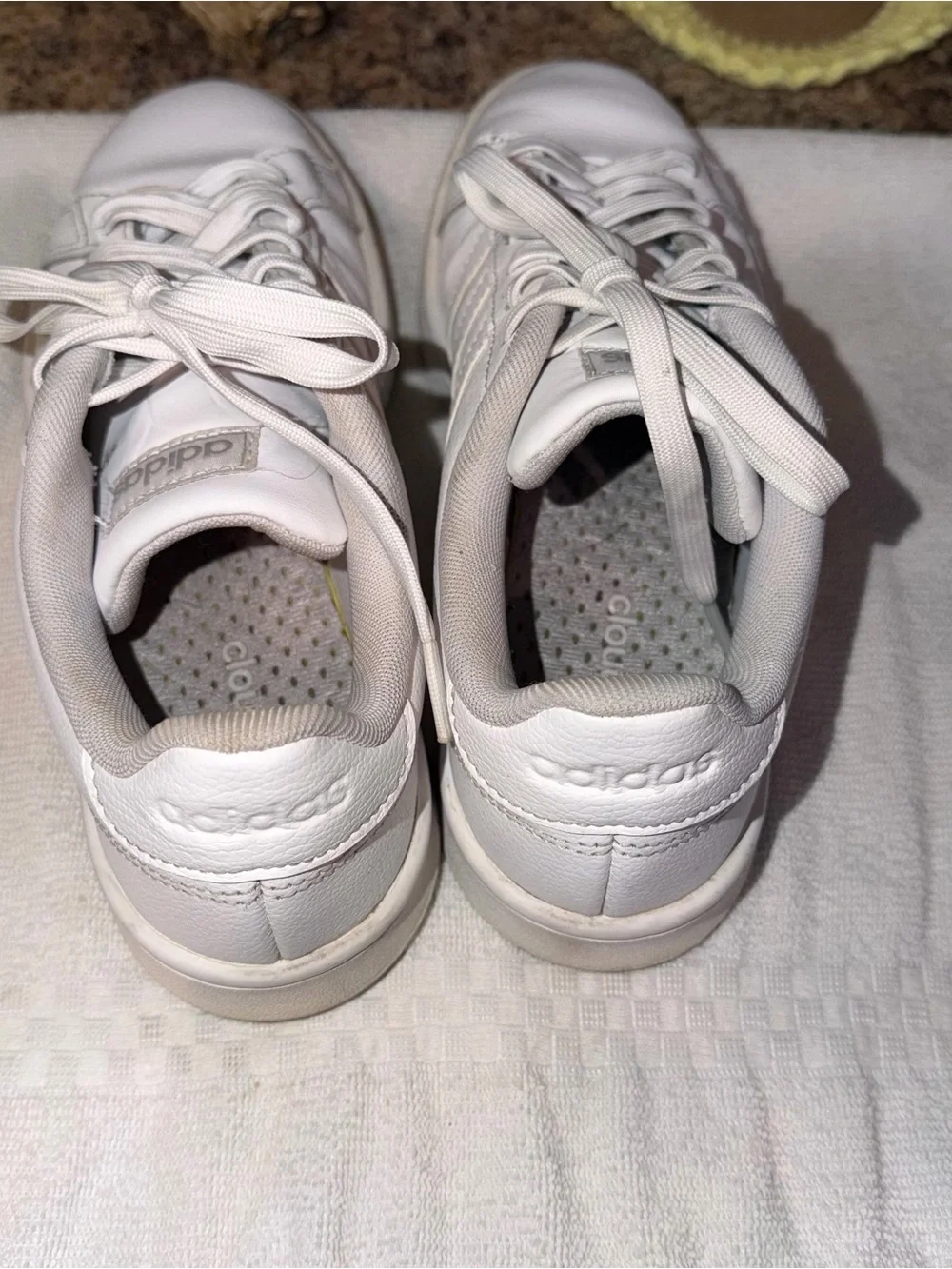 adidas White Low-Top Leather Sneakers